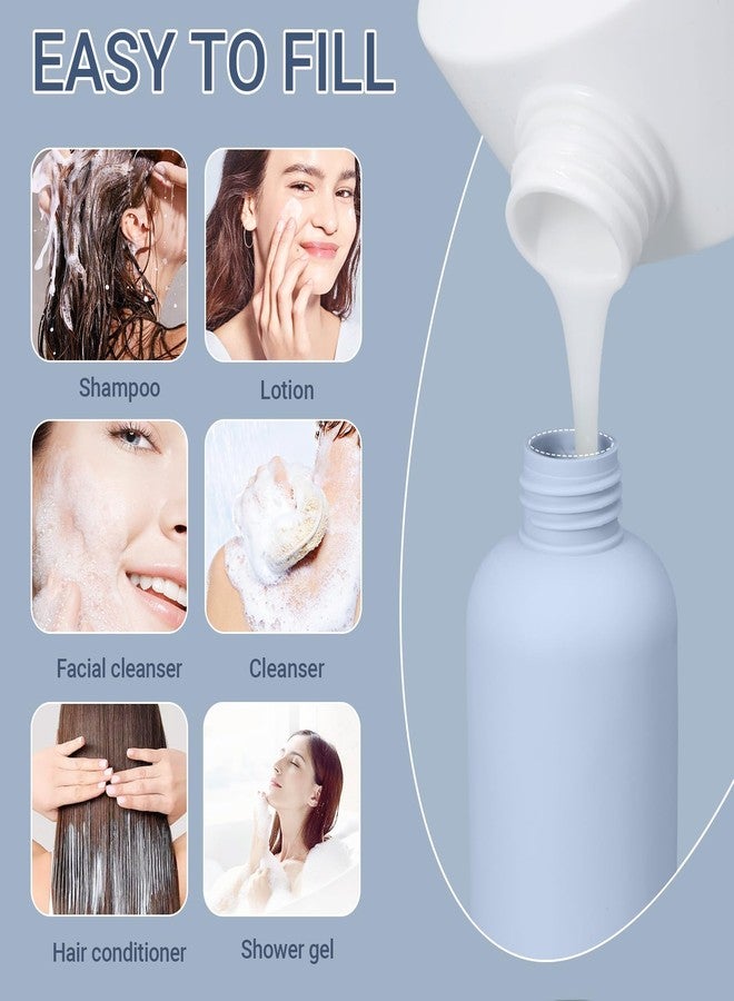 UMETASS 6.8oz Travel Bottles for Toiletries, Empty Plastic Squeeze Bottles with Flip Cap, Lotion Container for Toiletries Travel Size Shampoo and Conditioner (3 pack, bule) - Image 2